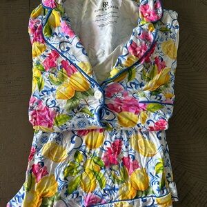 Bums & Roses Women's Floral Pajama Set - Multicolor
